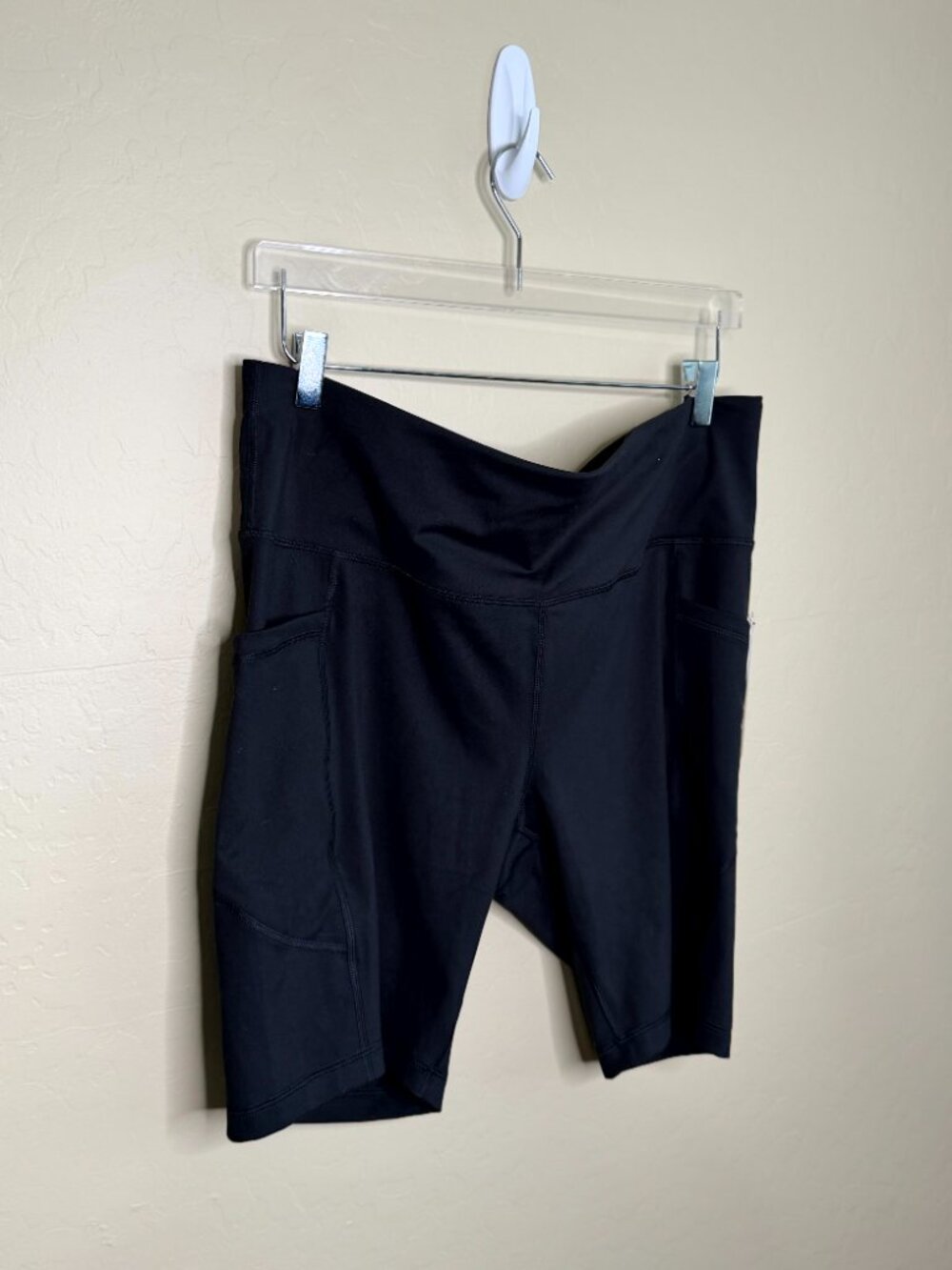 Velocity Active Black Stretch Biker Shorts 2X #44 - Picture 3 of 6